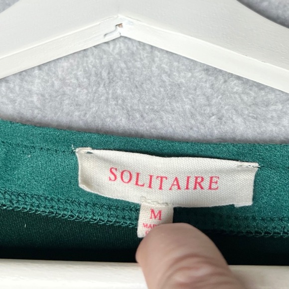 Anthroplogie Solitaire Green Fuax Suede Boho Midi Jacket, Medium - Picture 9 of 9